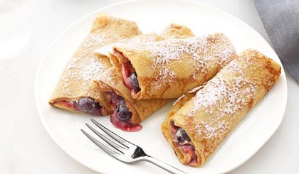 Crepes With Peanut Butter and Jam